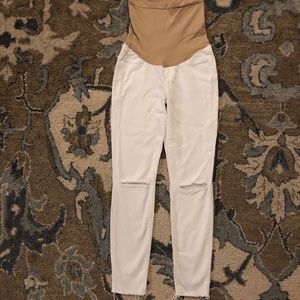 Paige denim white maternity jeans